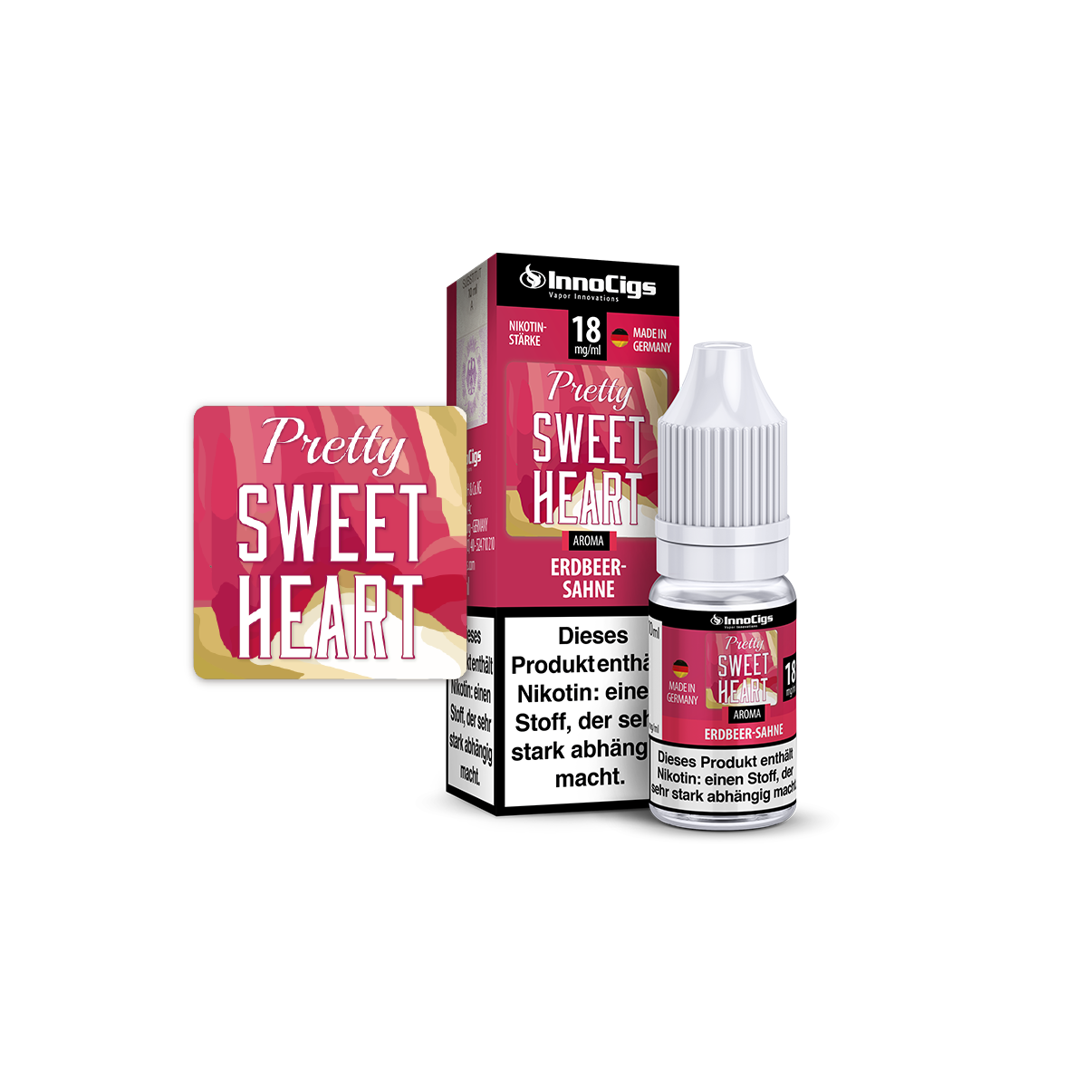 InnoCigs - Pretty Sweetheart Sahne-Erdbeer Aroma 9 mg/ml...