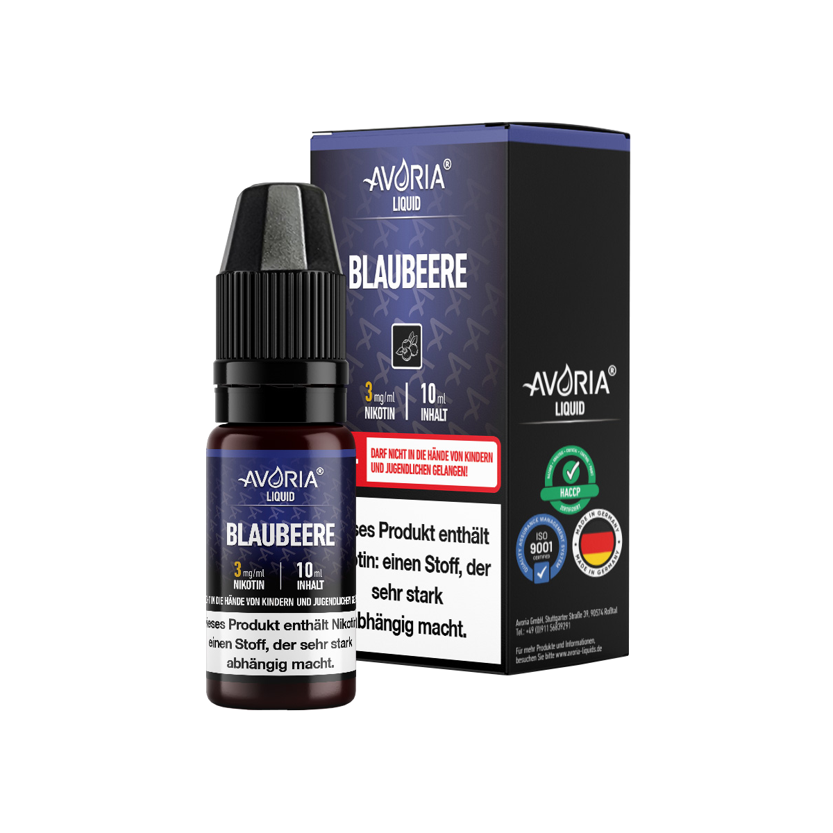 Avoria - Blaubeere E-Zigaretten Liquid 12 mg/ml