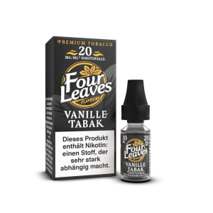 Four Leaves - Vanille Tabak - Nikotinsalz Liquid 20 mg/ml...